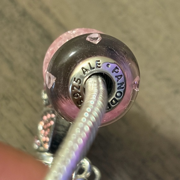 Pandora Moments Snake Chain Bracelet 18CM+Charm Pandora+9 Charms Sterling Silver - Picture 5 of 11